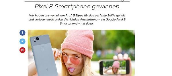 Mädchen.de Gewinnspiel Google Pixel 2 Smartphone gewinnen