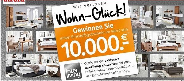 Möbel Rieger Gewinnspiel 10.000 Euro Einkaufsgutschein gewinnen