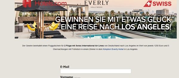 Reise Gewinnspiel Hotels.com Los Angeles Urlaub