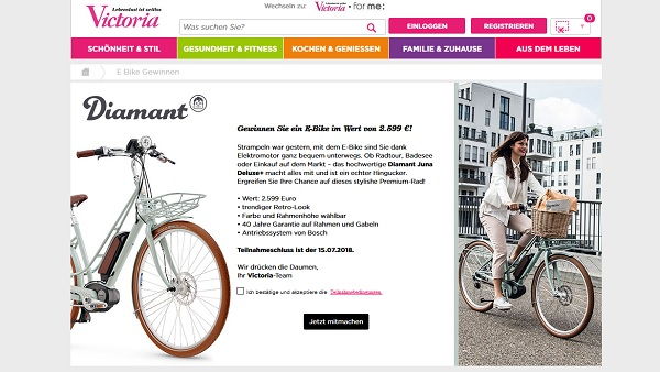 Victoria E-Bike Gewinnspiel Diamant Bike Retro-Look