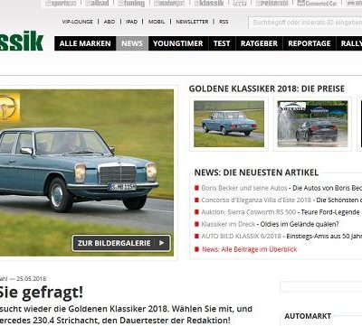 Auto Bild Klassik Auto Gewinnspiel Mercedes Oldtimer gewinnen