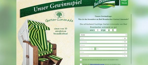 Bad Brambacher Mineralquelle Gewinnspiel 10 Strandkörbe