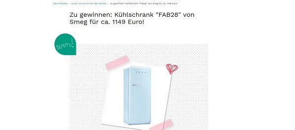 Couchstyle Gewinnspiel Smeg Retro Kühlschrank