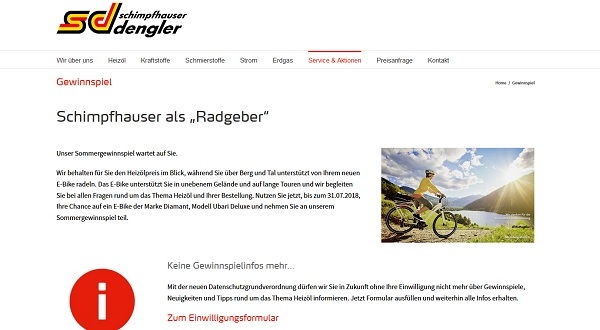 E-Bike Gewinnspiel Schimpfhauser und Dengler 2018