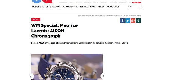 GQ Magazin Gewinnspiel Maurice Lacroix Chronograph
