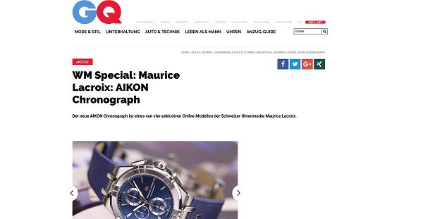 GQ Magazin Gewinnspiel Maurice Lacroix Aikon Chronograph