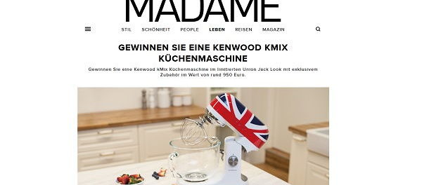 Madame Kenwood KMix Küchenmaschine Gewinnspiel