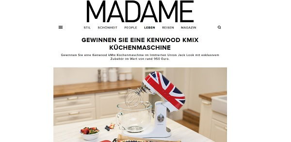 Madame Kenwood KMix Küchenmaschine Gewinnspiel