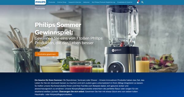 Philips Sommer Gewinnspiel 2018 Produkte gewinnen