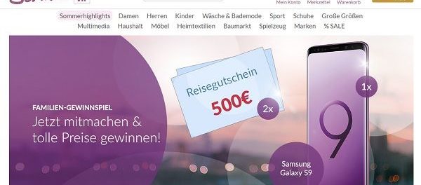Schwab Versand Gewinnspiel Samsung Galaxy S9 und Reisegutschein