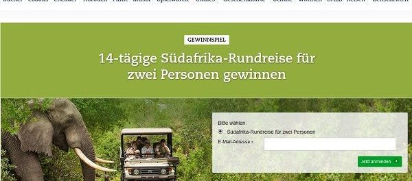 Thalia Gewinnspiel Südafrika-Rundreise 2 Personen
