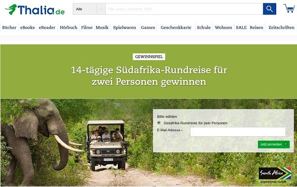 Thalia Gewinnspiel Südafrika-Rundreise 2 Personen