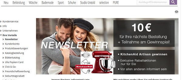 Ulla Popken Gewinnspiel KitchenAid Artisan Küchenmaschine