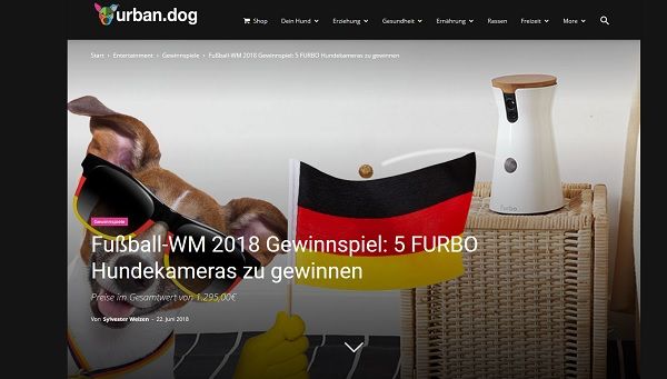 Urban Dog WM Gewinnspiel 5 Furbo Hundekameras