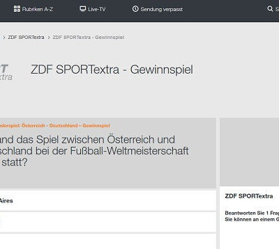 ZDF Sport Extra Auto Gewinnspiel Mercedes gewinnen