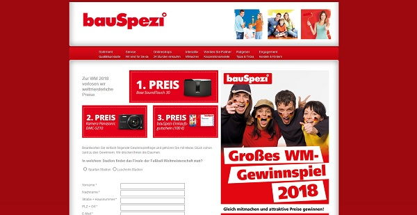 bauSpezi WM Gewinnspiel Bose Soundsystem und Gutschein