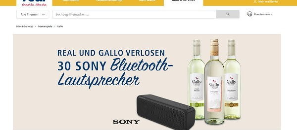 real Gewinnspiele Gallo verlost 30 Sony Bluetooth Lautsprecher