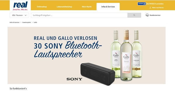 real Gewinnspiele Gallo verlost 30 Sony Bluetooth Lautsprecher
