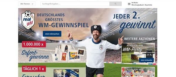 real WM Gewinnspiel täglich 55 Zoll Fernseher gewinnen