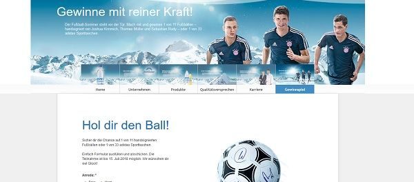 Adelholzener WM Gewinnspiel