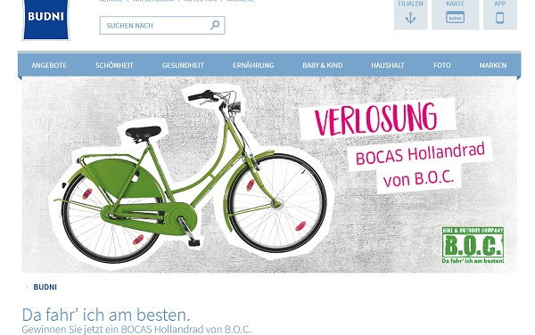 BUDNI Gewinnspiel Bocas Hollandrad Fahrrad gewinnen
