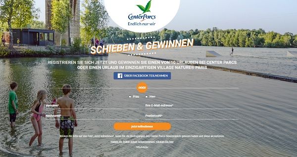 Center Parcs Reise Gewinnspiel 10 Aufenthalt gewinnen