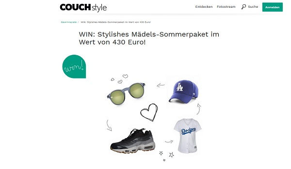 Couchstyle Gewinnspiel Mädels-Sommerpaket gewinnen
