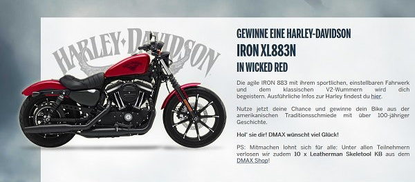 DMAX Harley Davidson Motorrad Gewinnspiel American Chopper