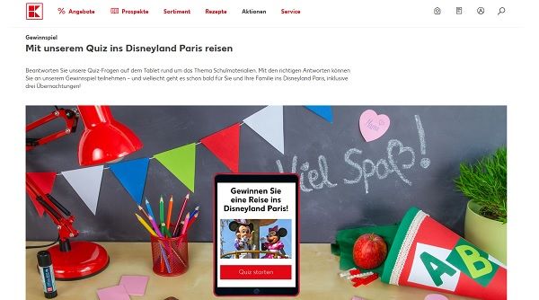 Kaufland Gewinnspiel Disneyland Paris Reise gewinnen