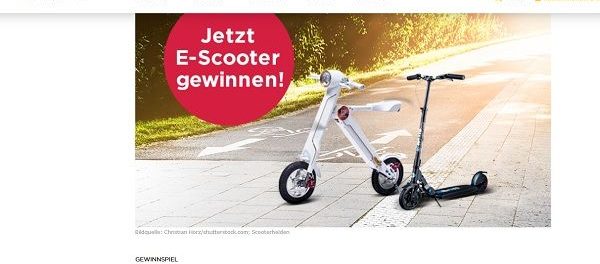 MONEYBAZE Gewinnspiel Elektro-Scooter Hammer K1