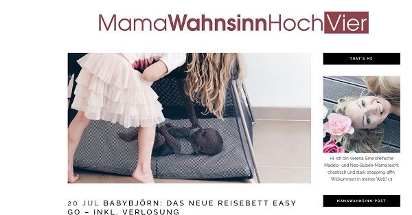 Mama Wahnsinn Gewinnspiel BabyBjörn Reisebett Verlosung