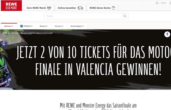 REWE und Monster Energy Gewinnspiel Valencia Reisen