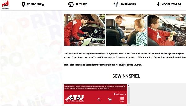 Radio Energy Gewinnspiel Auto Klimaanlagenservice gewinnen