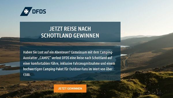 Schottland Reise Gewinnspiel DCDS Seaways