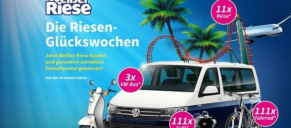 Weisser Riese Glückswochen Gewinnspiel 3 mal VW Bus