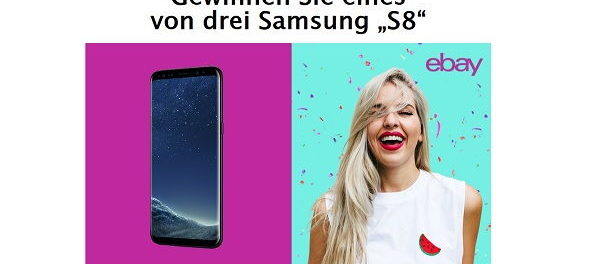 ebay und Bild.de Gewinnspiel 3 Samsung S8 Smartphone