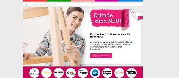 for me Online Gewinnspiel täglich neue Sachpreise