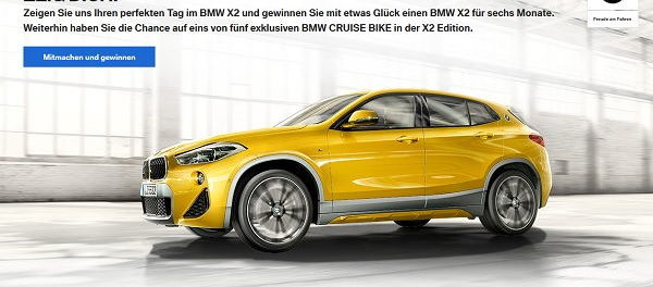 Auto Gewinnspiel BMW X2