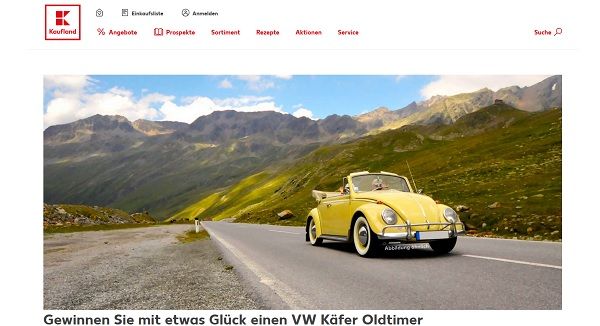 Auto Gewinnspiel Kaufland VW Käfer Oldtimer gewinnen 2018
