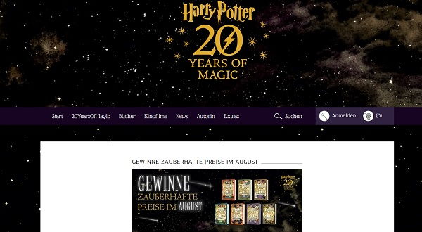 Carlsen Verlag Harry Potter Gewinnspiel alle Bände gewinnen