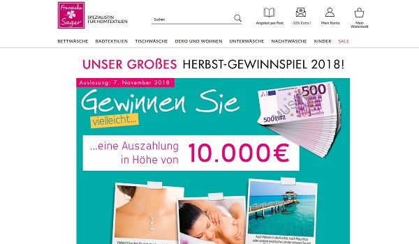 Franziska Sager Gewinnspiel 10.000 Euro Bargeld