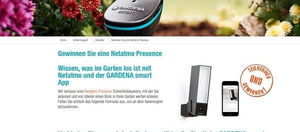 Gardena Gewinnspiel Netatmo Überwachungskamera gewinnen