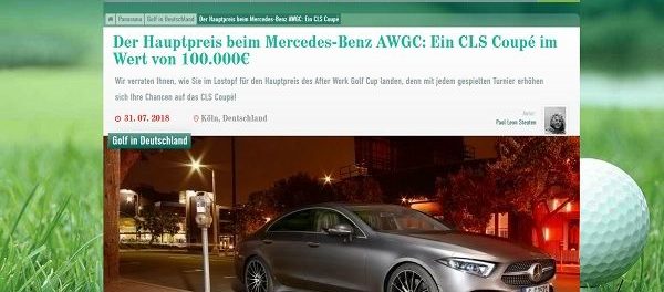 Golf Post Auto Gewinnspiel Mercedes-Benz CLS Coupe