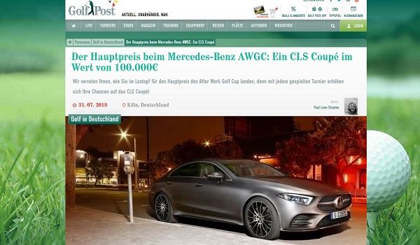Golf Post Auto Gewinnspiel Mercedes-Benz CLS Coupe