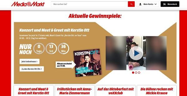 Media Markt Schlagerwochen Gewinnspiel Konzertbesuch Kerstin Ott