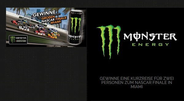 Monster Energy Gewinnspiel Miami Reise Nascar Finale