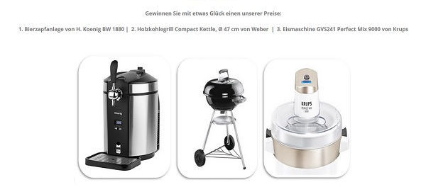 Musimi Gewinnspiel Bierzapfanlage und Weber Grill