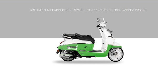 Peugeot Motorroller Gewinnspiel Parkhaus Platzhirsch