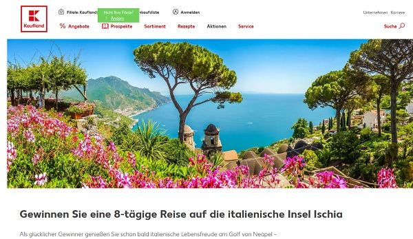 Reise Gewinnspiel Kaufland Italien Urlaub auf Ischia