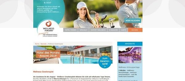 Wellnessfinder August Gewinnspiel Hotel Oberstdorf Wochenende